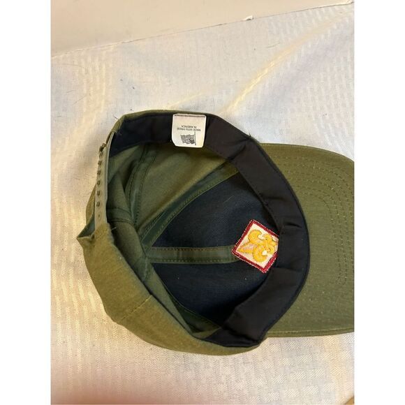 Boy Scouts youth s/m baseball hat cap green red fleur di lis logo( discoloration - Picture 4 of 5